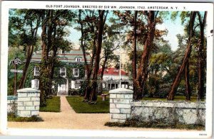 Postcard HOUSE SCENE Amsterdam New York NY AN2196