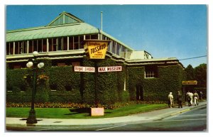 VICTORIA BC Tussaud Wax Museum Royal London Crystal Garden Chrome Vtg Postcard