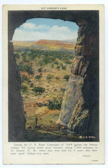 Linen of Kit Carson Cave near Gallup New Mexico NM 1937