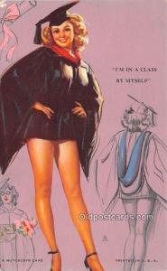 I'm in a Class by Myself 1945 Mutoscope Artist Pin Up Girl, Non Postcard Back...