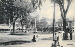 1909 Monument Square LEOMINSTER MA Rotograph postcard 6846