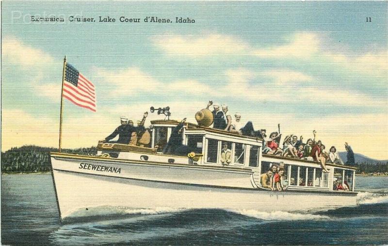 ID, Coeur D'alene, Idaho, Excursion Cruiser Seeweewana, Tichnor No. 75413