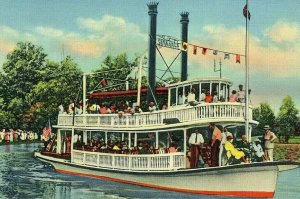 Postcard Early View of Suwanee Stern Paddle Steamer in Dearborn, MI.      S7