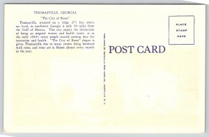 Thomasville Georgia~Thomas County Courthouse~Built 1858~Vintage Linen Postcard