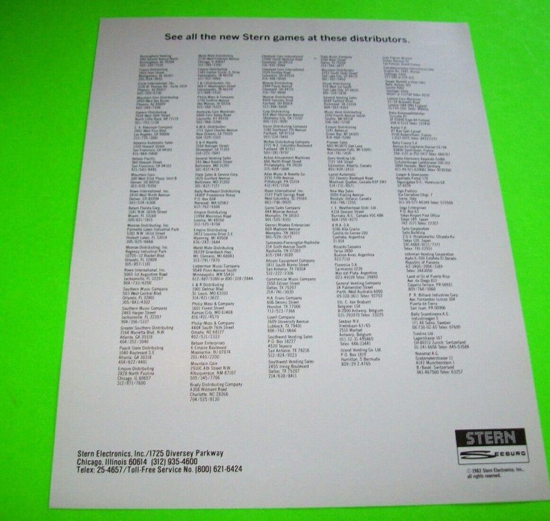 Orbitor 1 Pinball FLYER Original NOS Game Artwork 1982 Space Age Sci-Fi  