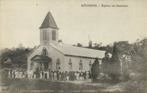 reunion island, SALAZIE, Church Eglise (1899) Messageries Maritimes