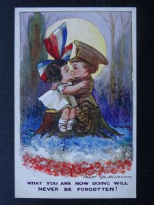 WW1 Alliance Series NEVER BE FORGOTTEN! Fred Spurgin 1915 Postcard by Inter Art