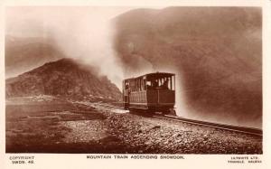 Snowdon Wales Mountain Train Real Photo Antique Postcard J47192