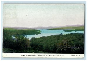 1945 View Of Lake Winnipesaukee From Garnet Hill Center NH Handcolored Postcard 