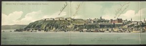 h3029 - QUEBEC CITY Triple- Fold Postcard 1907 Panoramic View