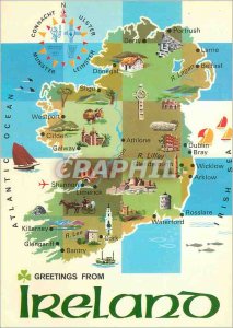 Modern Postcard Greetings from Ireland is an Island the Most Westerly Country...