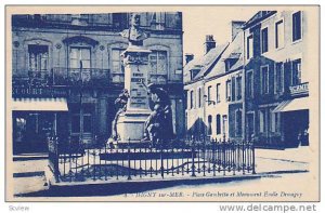 Place Gambetta Et Monument Emile Demagny, Isigny sur Mer (Calvados), France, ...