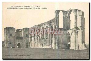 Old Postcard Environs de Fontenay le Comte Maillezais Ruins of the XI and XII...