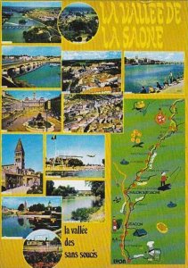 Map Of Le Vallee De La Saone France Multi View