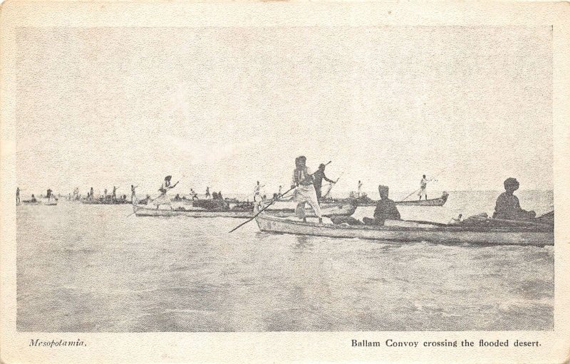 br104936 ballam convoy crossing the flooded desert mesopotamia  iraq