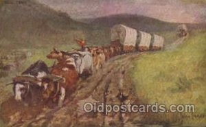 Artist John Innes, Western, Cowboy, Indian,Artist Signed Postcard