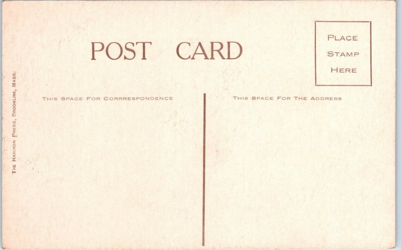 1910s Battleground Memorial Stone Lexington Massachusetts Postcard 