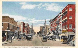 East Tuscarawas Street Looking Towards Square Canton Ohio 1920s postcard