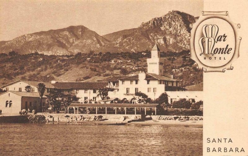 MAR MONTE HOTEL Santa Barbara, CA c1930s Vintage Postcard