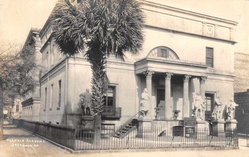 Savannah Georgia Telfair Academy Real Photo Vintage Postcard JH230103