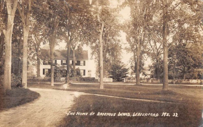 Waterford Maine Artemus Ward Residence Real Photo Vintage Postcard AA41682