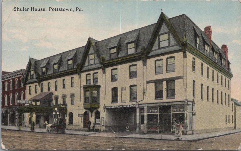 Postcard Shuler House Pottstown PA