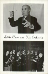 Adams MA Cancel - Music Eddie Ames & His Orchestra AUTOGRAPH RPPC Postcard