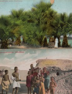 Khartum Sudan African Palm Trees Soudanese Children 2x Postcard s