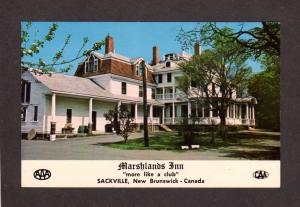 NB Marshlands Inn Hotel Sackville New Brunswick Canada Carte Postale Postcard