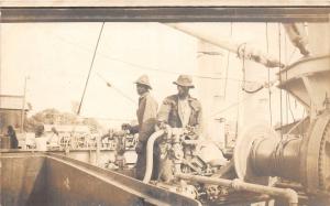 C25/ Black Americana Postcard c1910 Black Men Occupational RPPC Ship? 6