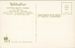Holiday Inn Daytona Beach FL Swimming Pool Unused Vintage Postcard H21