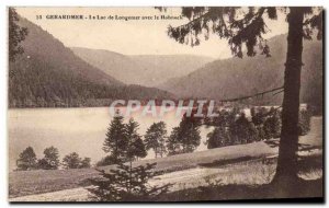 Gerardmer Old Postcard Lake Longemer with Hohneck