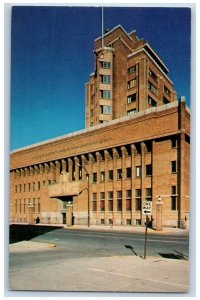 c1950's Woodbury County Court House Building Roadside Sioux City Iowa Postcard