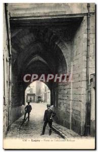 Postcard Old Lagny door of Abbey Children & # 39Ancienne