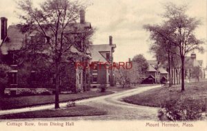 pre-1907 COTTAGE ROW FROM DINING HALL, MOUNT HERMON, MASS. Northfield School