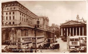 BR79611 double decker bus bank of england royal exchange london real photo  uk