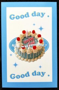 [AG] P596 Food Dessert Happy Day Cake Gastronomy Cuisine (postcard) *New