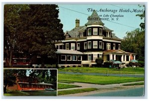 1971 Anchorage Hotel Motel Route 98 Rouses Point Facilities New York NY Postcard