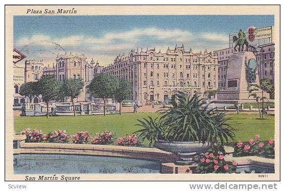 San Martin Square, Lima, Peru, 1930-1940s