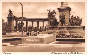 Millenniumi emlek a Hosok kovevel Budapest Republic of Hungary Unused 