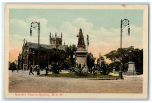 c1930s Queen's Square Sydney New South Wales Australia Unposted Antique Postcard