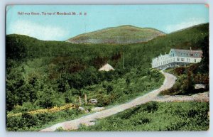 c1910 Monadnock Mountain New Hampshire Vintage Postcard Half Way House Tip Top