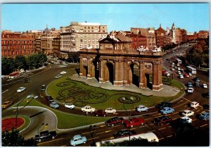 c1960s Madrid, Spain Puerta de Alcala Neo-Classical Gate Cars Traffic 4x6 PC M5