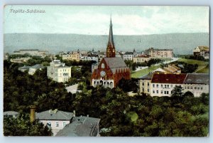 Teplice Czech Republic Postcard General View Buildings 1910 Posted Antique