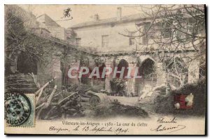 Old Postcard Villeneuve Avignon The cloister courtyard