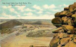 c1910 Postcard; Dale Creek Valley from Skull Rocks WY Union Pacific Ry. Line