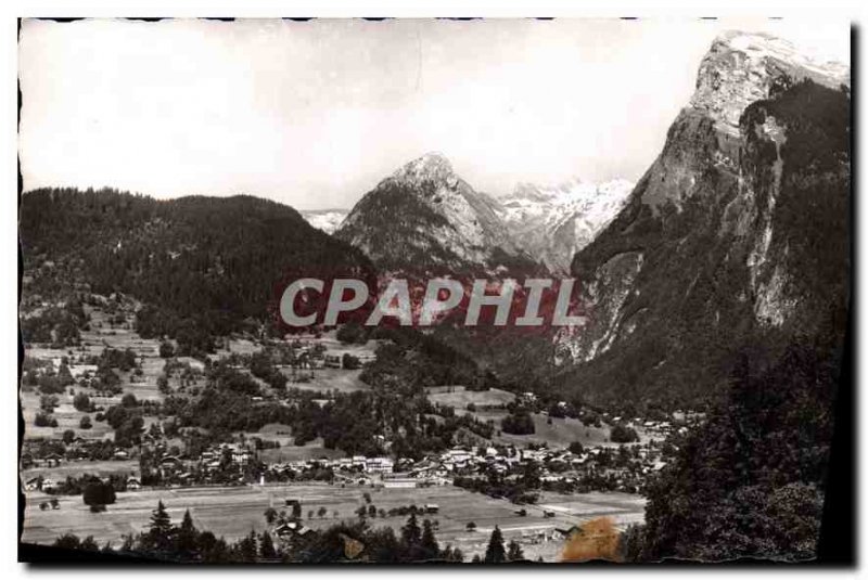 Postcard Old Samoens Haute Savoie General view and Criou