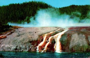 Yellowstone National Park Excelsior Geyser Crater Overflow Midway Geyser Basin