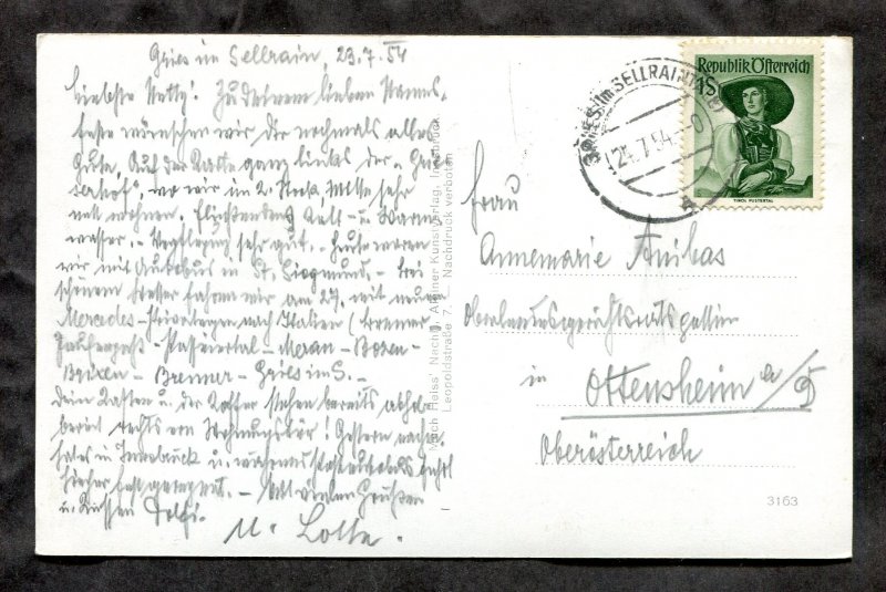 h2657 - AUSTRIA Sellrain in Tirol 1954 Panoramic View