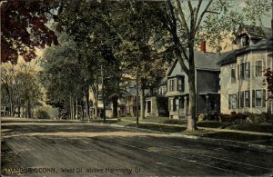 Danbury Connecticut CT West Street Neighborhood Street c1910 Vintage Postcard